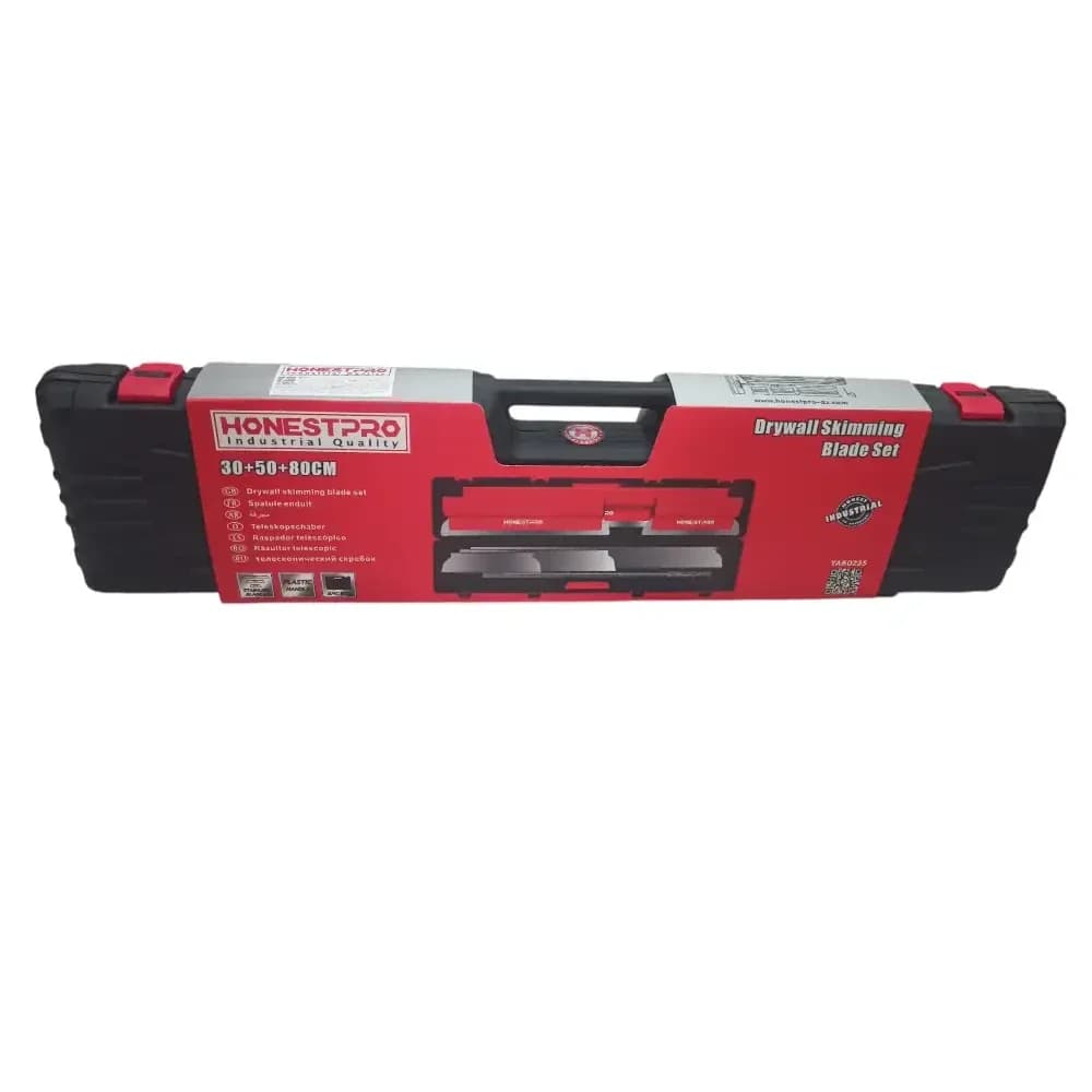 مجموعة مجرفة تنعيم الجدران Kit lisseuse Enduit double lames HONESTPRO YAB0235 2
