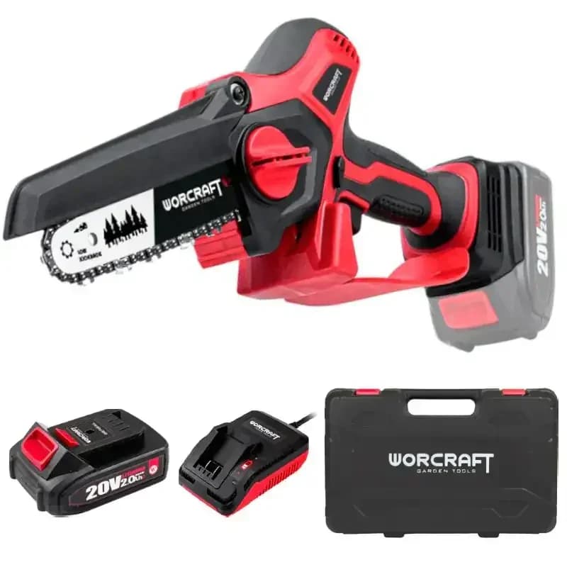 منشار الخشب ببطاريةو شاحن mini scie à chain batterie 20V WORCRAFT