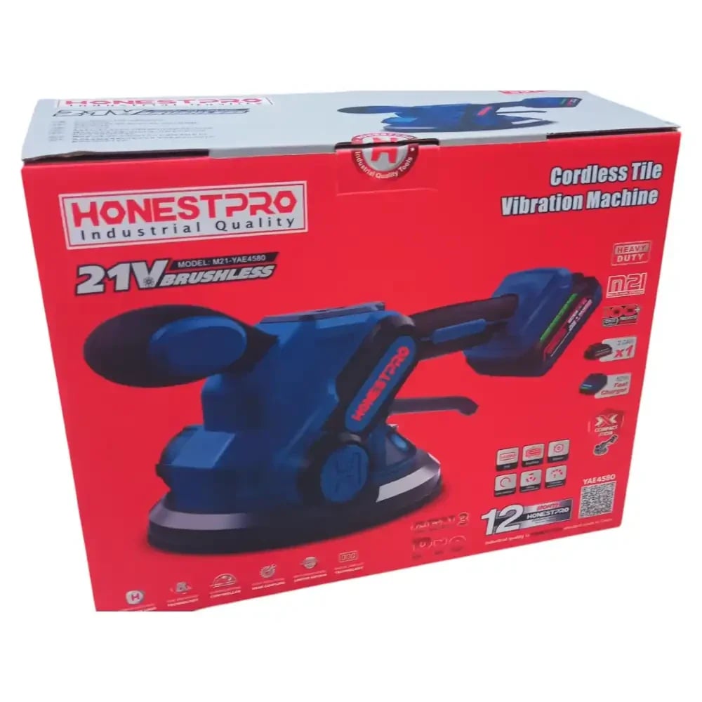 الة شفط و وضع السيراميك Ventouse vibrante Carrelage 21V HONESTPRO YAE4580 5