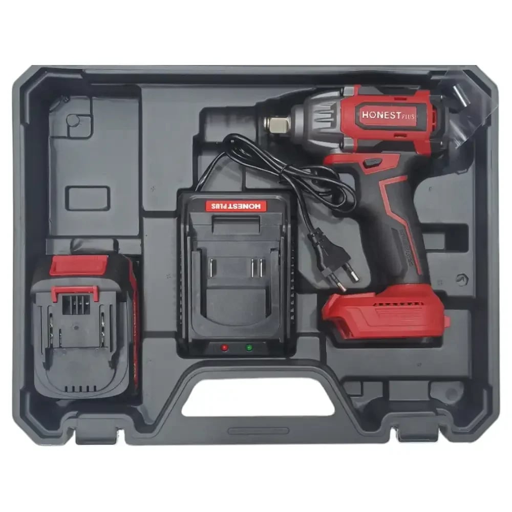 آلة فك البراغي لاسلكية clé à choc Batterie HONESTPLUS 21V YAE6137 + 39PCS 2