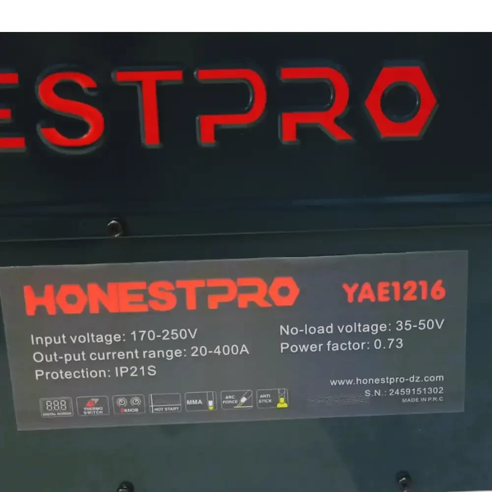 جهاز التلحيم محمول Poste a souder HONESTPRO 400A YAE1216 6