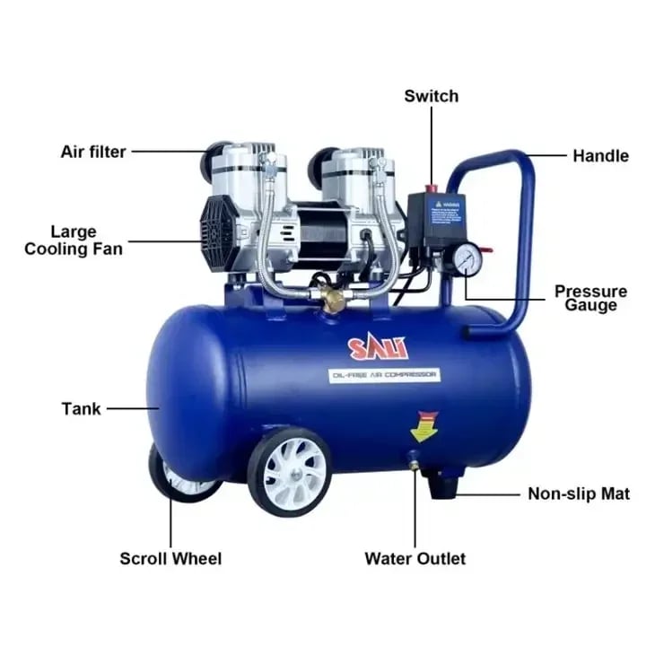 جهاز ضغط الهواء compresseur d'air silencieux SALI 30 L 5