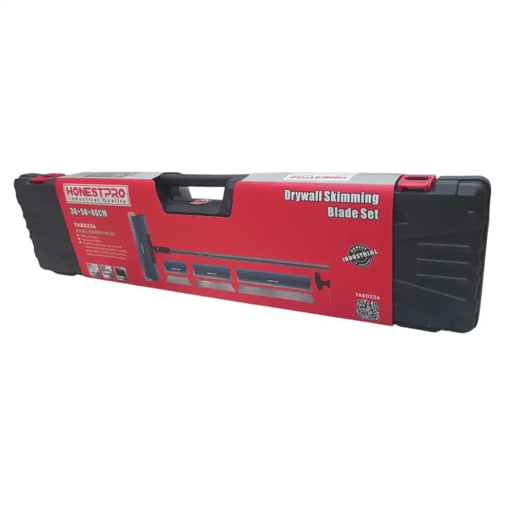 مجموعة مجرفة تنعيم الجدران Kit lisseuse Enduit double lames HONESTPRO YAB0236 3