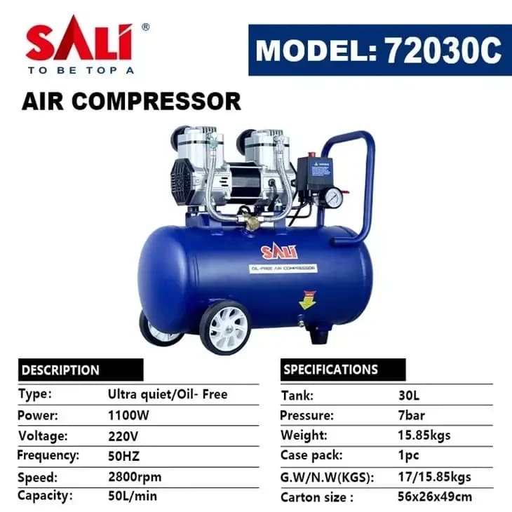 جهاز ضغط الهواء compresseur d'air silencieux SALI 30 L 3