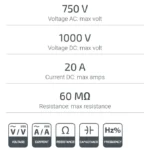⁦جهاز القياس الرقمي Multimètre Digital 1000V CROWN CT44052⁩ - الصورة ⁦2⁩
