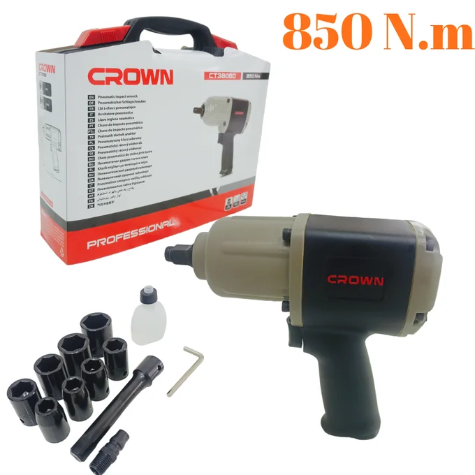 5pLUISJCgYv5ePFb6q6JF4fNkZyRirfUJawThniS_lg مفك البراغي بالضغط Clé à choc pneumatique 850 n.m CROWN CT38080 - الصورة 1