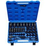 علبة المفاتيح 42 قطعة Caisse Douilles de 42Pcs 1/2″ BLEU