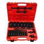علبة المفاتيح 22 قطعة Caisse Douilles de 22Pcs avec bras 1/2″