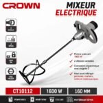 الخلاط الكهربائي Mixeur Mélangeur Électrique 1600W 160mm CROWN CT10112