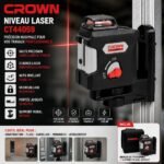 جهاز قياس المستوى بالليزر NIVEAU LASER 5 lignes CROWN CT44059-TB