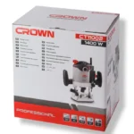 ⁦مصنفرة كهربائية Défonceuse électrique CROWN 1400W CT11002⁩ - الصورة ⁦6⁩