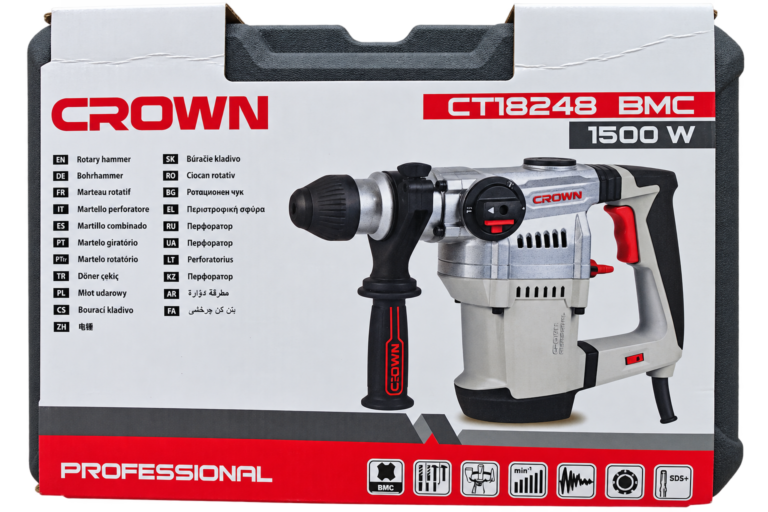 42228715-674b-4113-a723-7abcfd21db65 المطرقة الكهربائية MARTEAU PERFORATEUR CROWN 32MM 1500W - الصورة 1