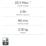 ⁦منشار الخشب بالبطارية Mini Scie à Chaine CRWON 20V CT25011H-2⁩ - الصورة ⁦6⁩